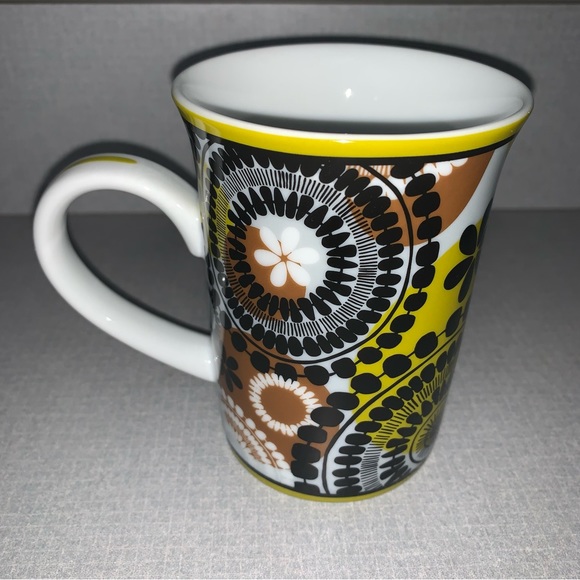 VERA BRADLEY Retired 2013 COCOA MOSS Brown Porcelain Mug Microwave DW Safe NIB - Picture 2 of 10